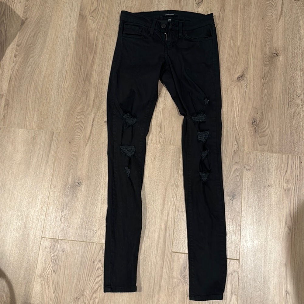 Black ripped very stretchy jeans size 24